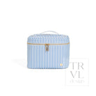 LUXE VANITY TRAIN CASE - PIMLICO STRIPE CHAMBRAY - Cosmetic & Toiletry Bags