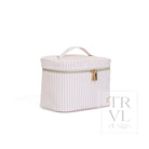 LUXE VANITY TRAIN CASE - PIMLICO STRIPE PINK - Cosmetic & Toiletry Bags