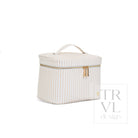 LUXE VANITY TRAIN CASE - PIMLICO STRIPE SAND - Cosmetic & Toiletry Bags