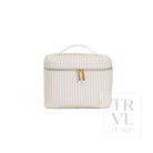 LUXE VANITY TRAIN CASE - PIMLICO STRIPE SAND - Cosmetic & Toiletry Bags