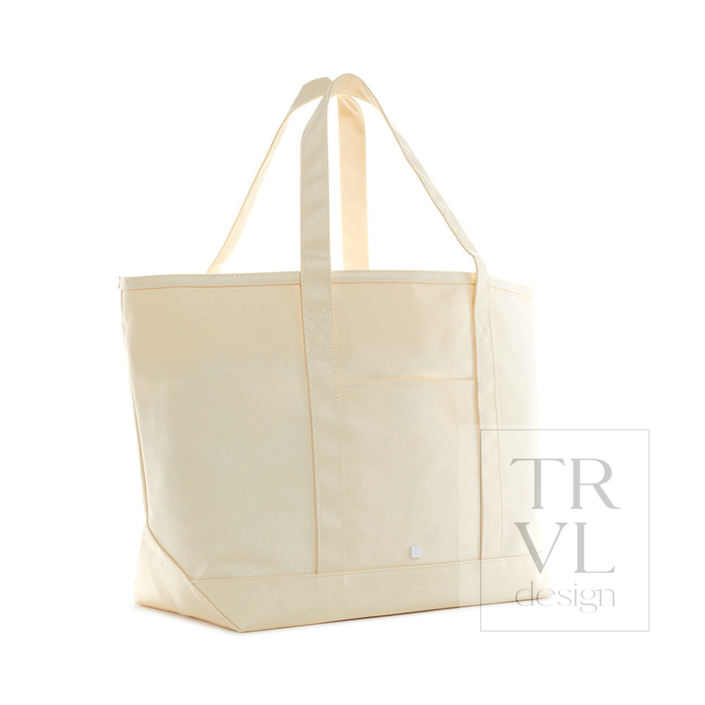 Maxi Tote - Coated Canvas Large Natural *Backorder 9/10