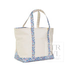 MAXI TOTE - COATED CANVAS Large NATURAL With BRIDGEHAMPTON TRIM - Tote Bags