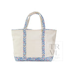 MAXI TOTE - COATED CANVAS Large NATURAL With BRIDGEHAMPTON TRIM - Tote Bags