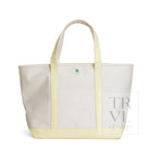 MAXI TOTE - ERNIE COATED CANVAS NATURAL with BUTTERCUP TRIM - Tote Bags