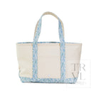 MEDIUM TOTE - COATED CANVAS NATURAL with HAMPTONS TRIM *ETA Ship 7/15 - Tote Bags