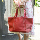 MEDIUM TOTE - COATED CANVAS RED - Tote Bags
