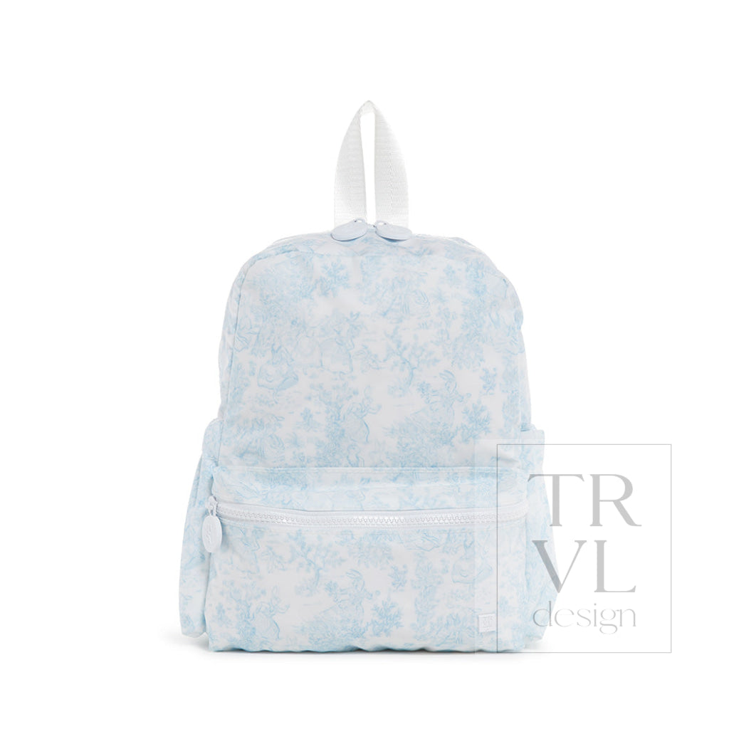 Mini Backer - Bunny Toile Blue Backpack Backpacks