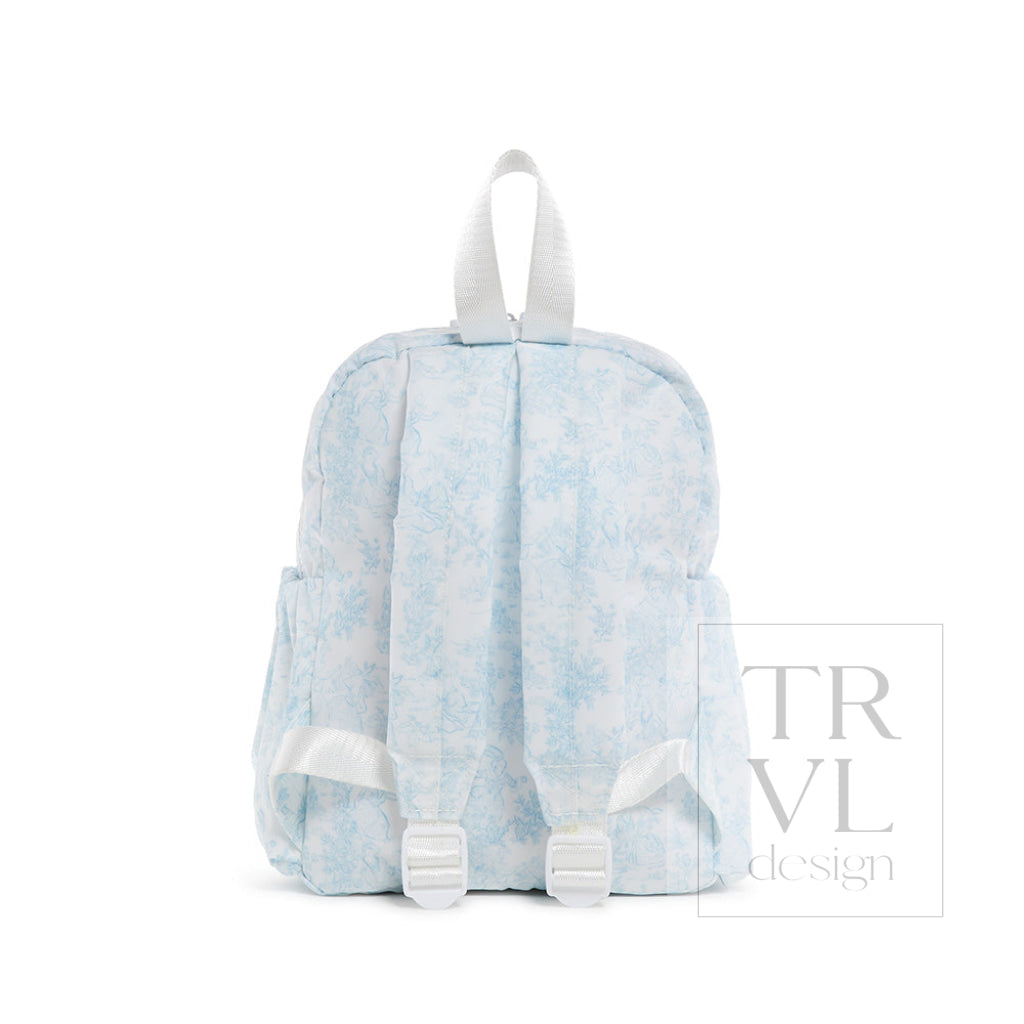 Mini Backer - Bunny Toile Blue Backpack Backpacks