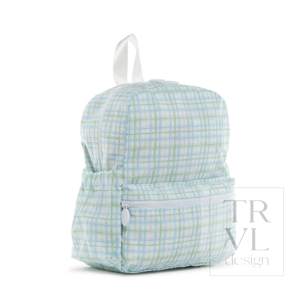 Mini Backer - Classic Plaid Green Backpack *New!