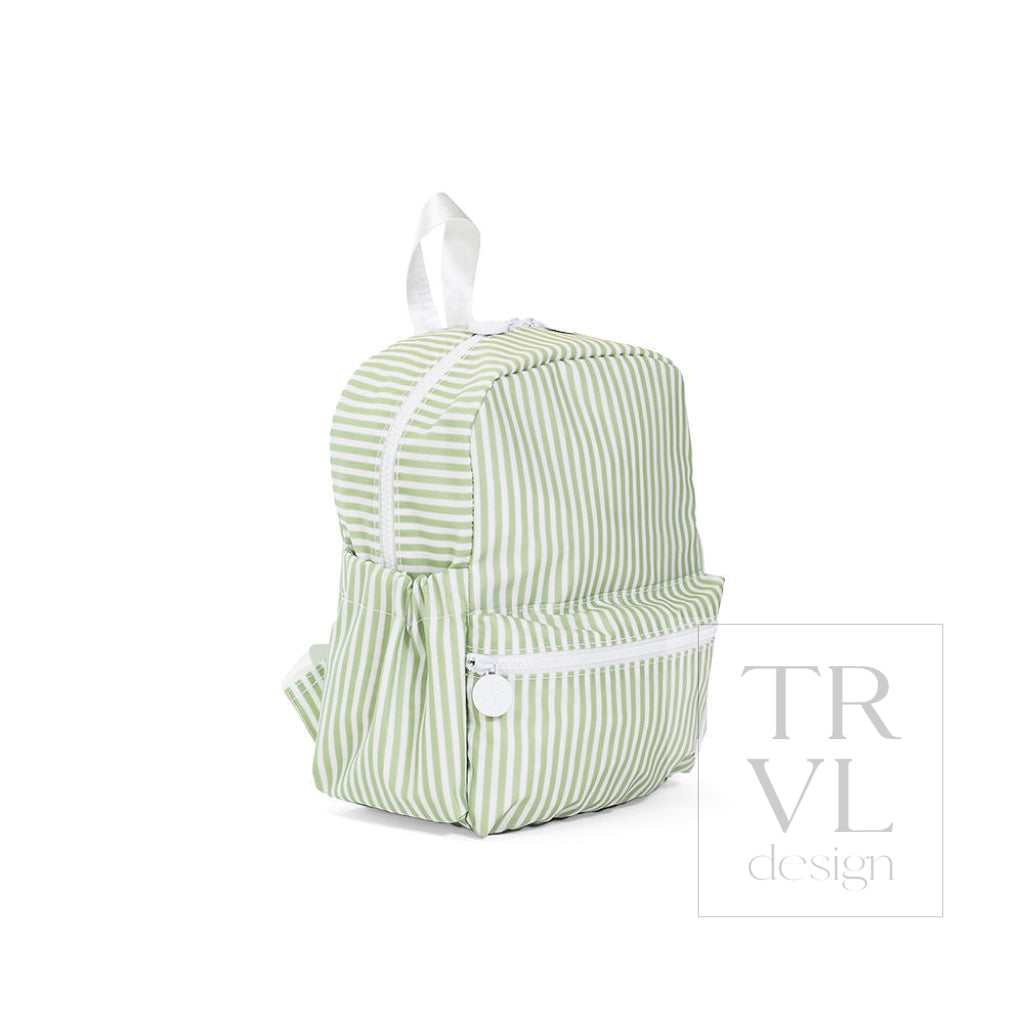 MINI BACKER - PIMLICO STRIPE SAGE Backpack - Backpacks