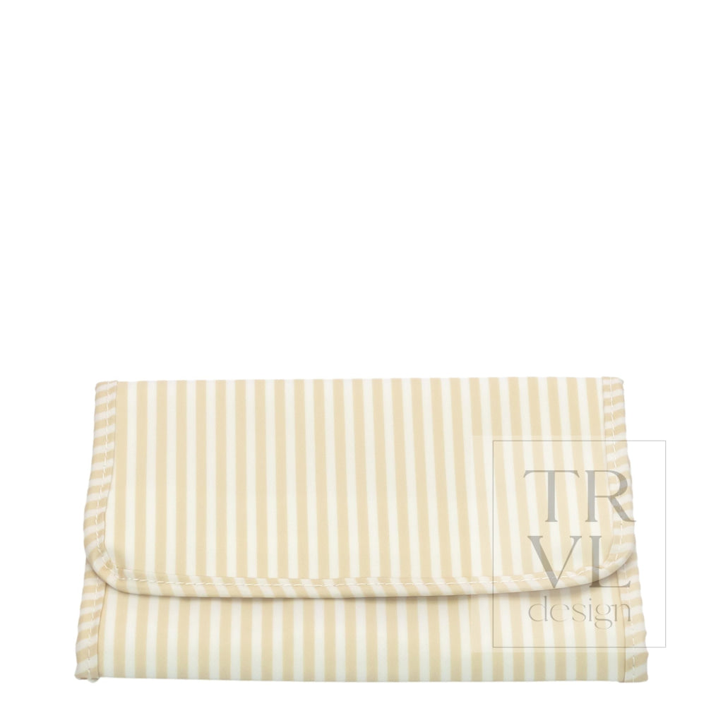 MINI ROLLUP HANGING BAG - PIMLICO STRIPE SAND - Cosmetic & Toiletry Bags