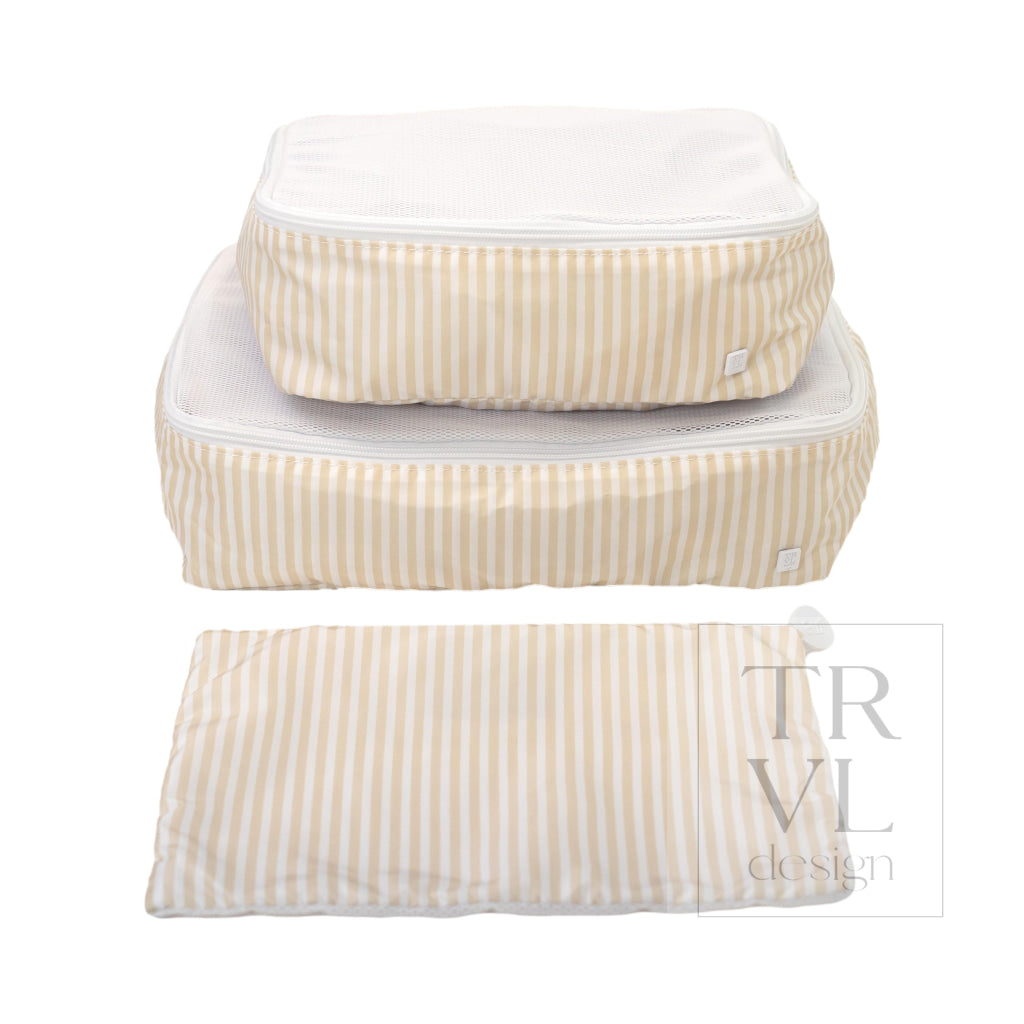 MINI SQUAD Packing Cubes - PIMLICO STRIPE SAND - Packing Organizers