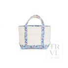 MINI TOTE - COATED CANVAS NATURAL With BRIDGEHAMPTON TRIM - Tote Bags