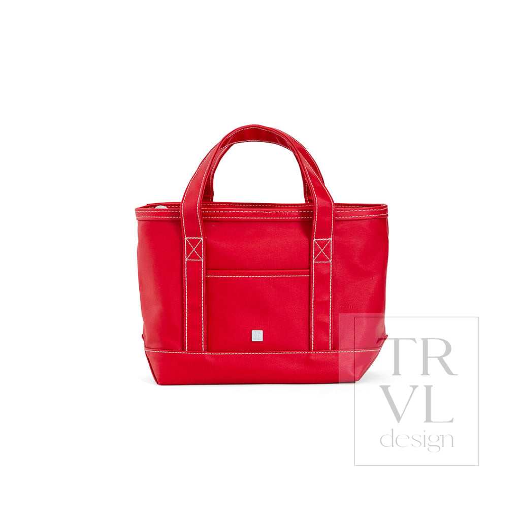 MINI TOTE - COATED CANVAS RED - Tote Bags