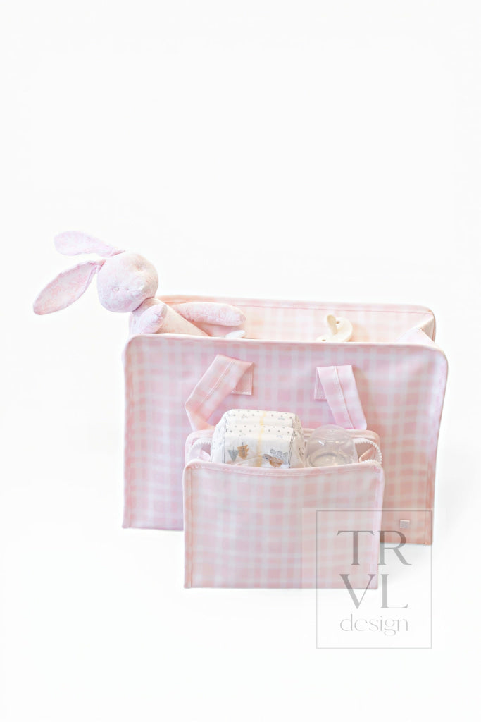 OVERNITE TOTE - PIMLICO PLAID PINK - Tote Bags
