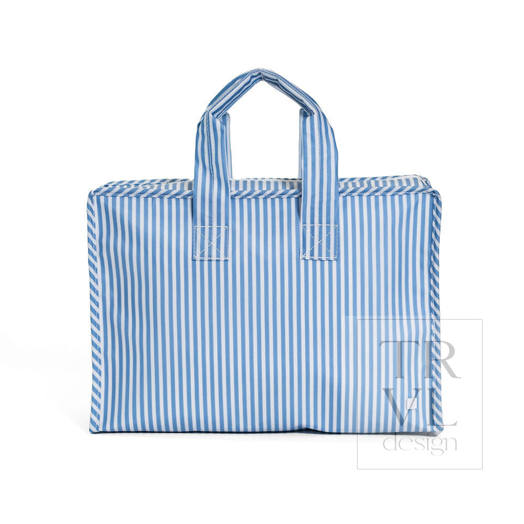 OVERNITE TOTE - PIMLICO STRIPE CHAMBRAY - Tote Bags