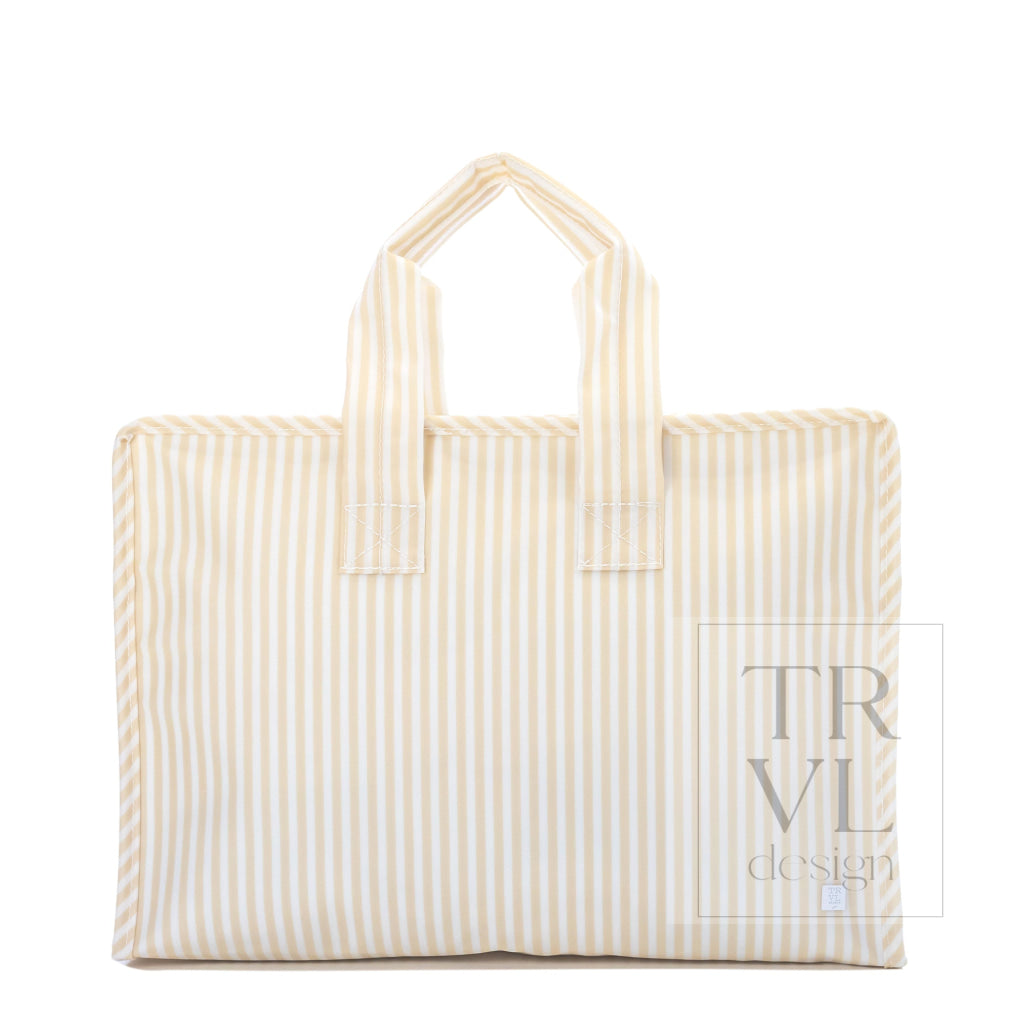 OVERNITE TOTE - PIMLICO STRIPE SAND - Tote Bags