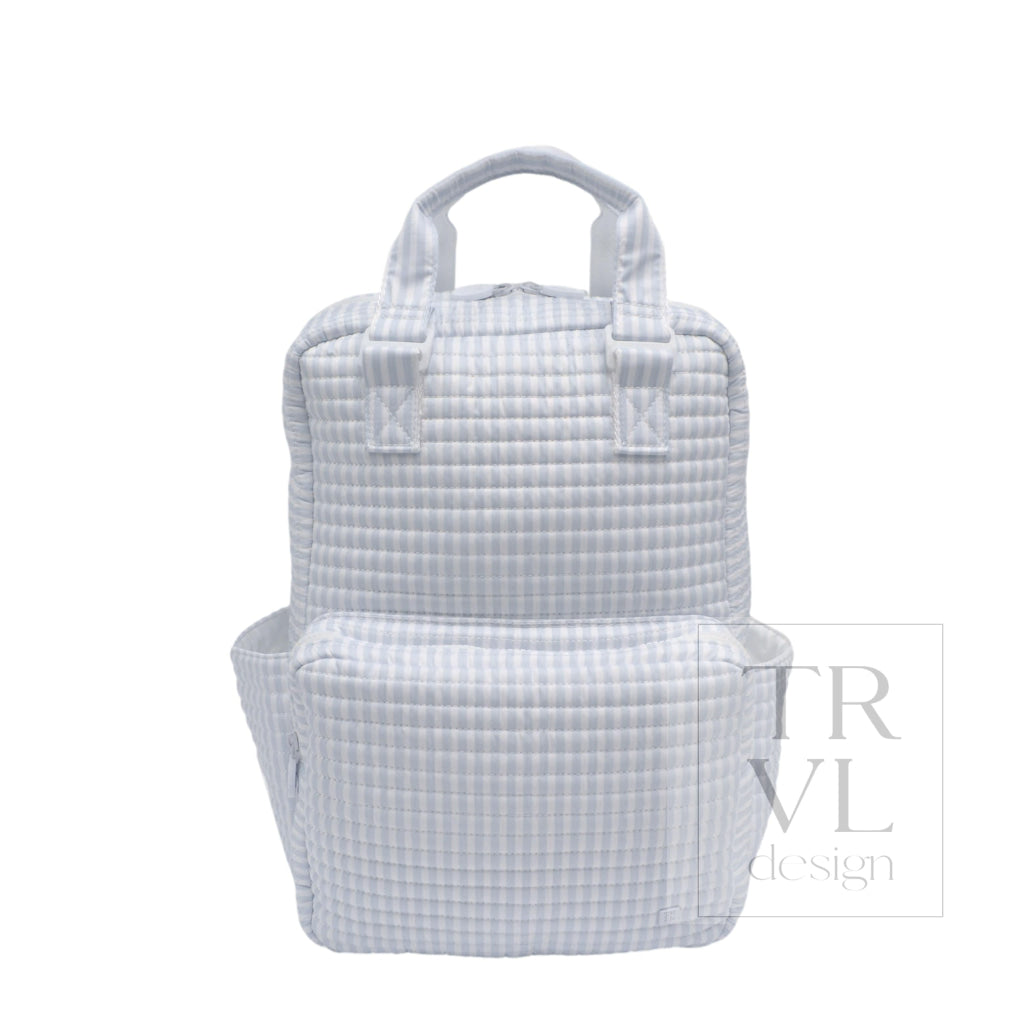 QUILTED ALL YOU NEED BAG - PIMLICO STRIPE BLUE - Diaper Bags