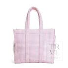 QUILTED GO GO TOTE - PIMLICO STRIPE DUSTY ROSE - Tote Bags