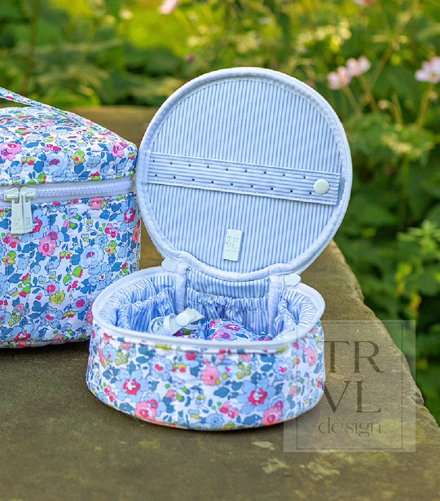 QUILTED JEWEL ROUND - BRIDGEHAMPTON FLORAL - Jewelry Holders
