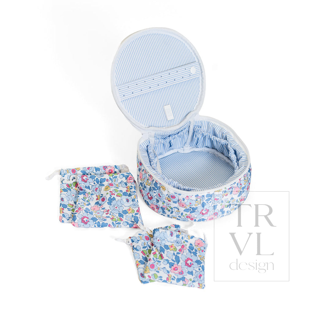 QUILTED JEWEL ROUND - BRIDGEHAMPTON FLORAL - Jewelry Holders
