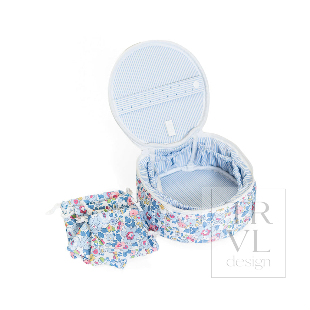 QUILTED JEWEL ROUND - BRIDGEHAMPTON FLORAL - Jewelry Holders