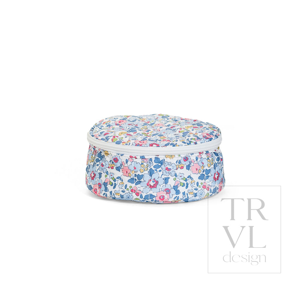 QUILTED JEWEL ROUND - BRIDGEHAMPTON FLORAL - Jewelry Holders