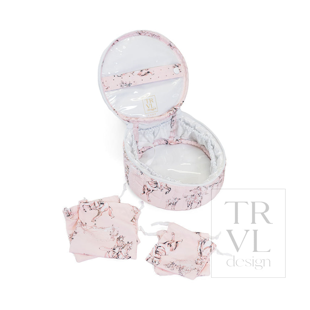 QUILTED JEWEL ROUND - COWGIRL TOILE - Jewelry Holders