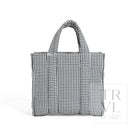 QUILTED MINI GO GO TOTE - GINGHAM BLACK - Tote Bags