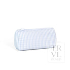 QUILTED POCHETTE BAG - PIMLICO STRIPE BLUE - Cosmetic & Toiletry Bags