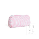 QUILTED POCHETTE BAG - PIMLICO STRIPE DUSTY ROSE - Cosmetic & Toiletry Bags