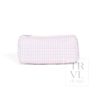 QUILTED POCHETTE BAG - PIMLICO STRIPE PINK - Cosmetic & Toiletry Bags