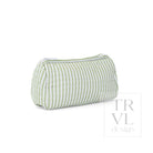 QUILTED POCHETTE BAG - PIMLICO STRIPE SAGE - Cosmetic & Toiletry Bags