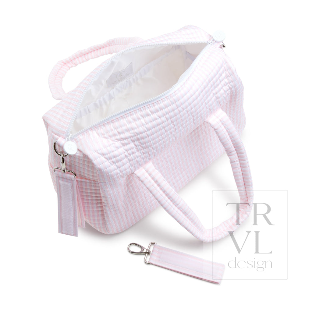 Quilted Stroller Bag Bundle in Pimlico Stripe Pink + Changer Mat + Everyday (3 Piece) - Baby Gift Sets