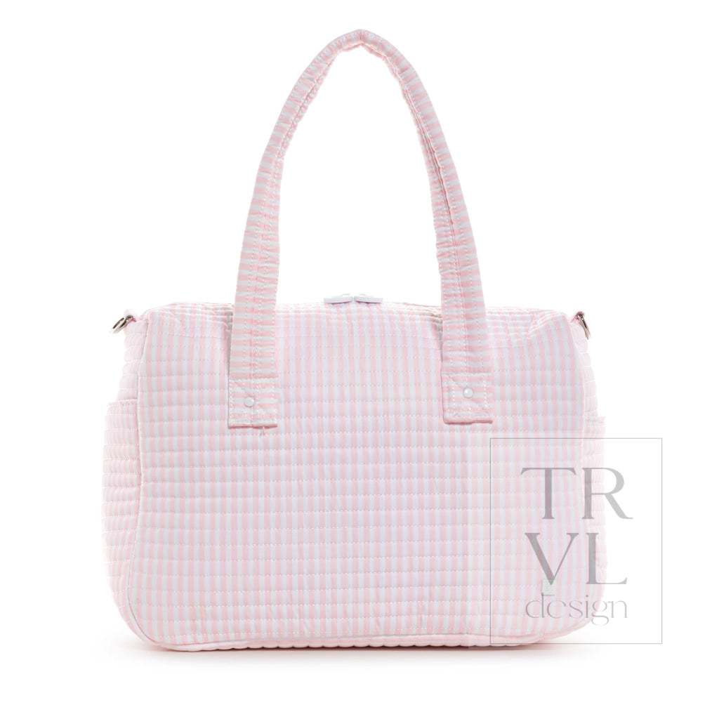 Quilted Stroller Bag Bundle in Pimlico Stripe Pink + Changer Mat + Everyday (3 Piece) - Baby Gift Sets