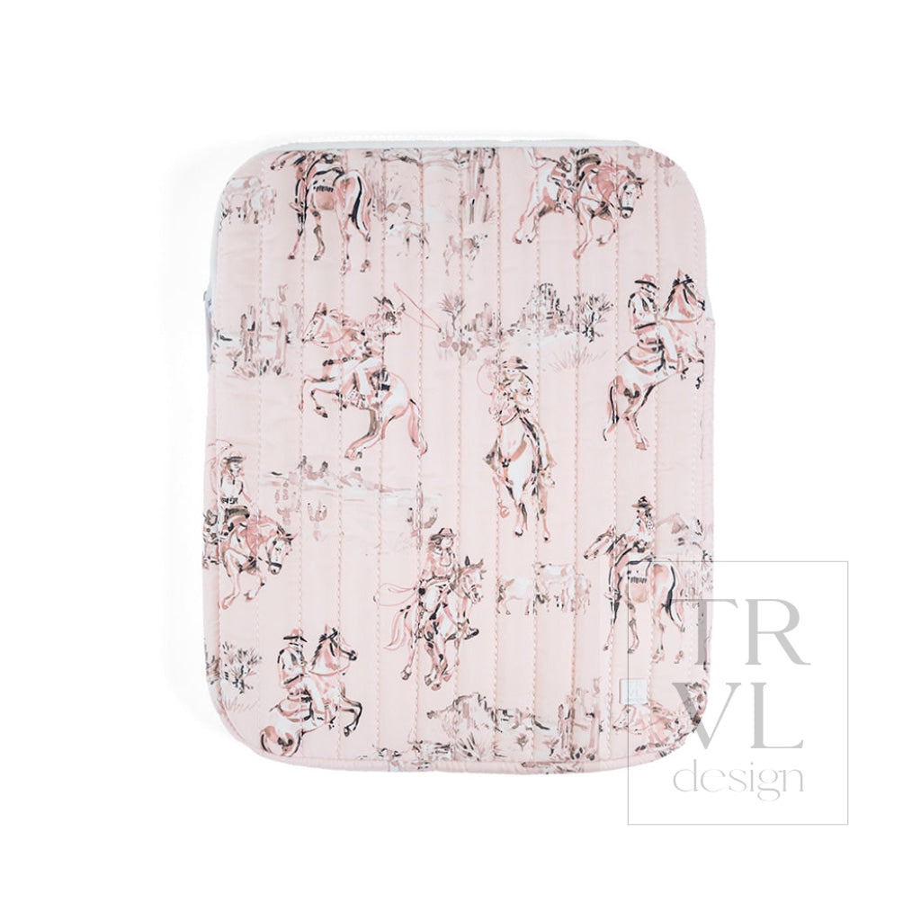 QUILTED TABLET CASE - COWGIRL TOILE - Travel Pouches