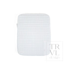 QUILTED TABLET CASE - PIMLICO STRIPE BLUE - Travel Pouches