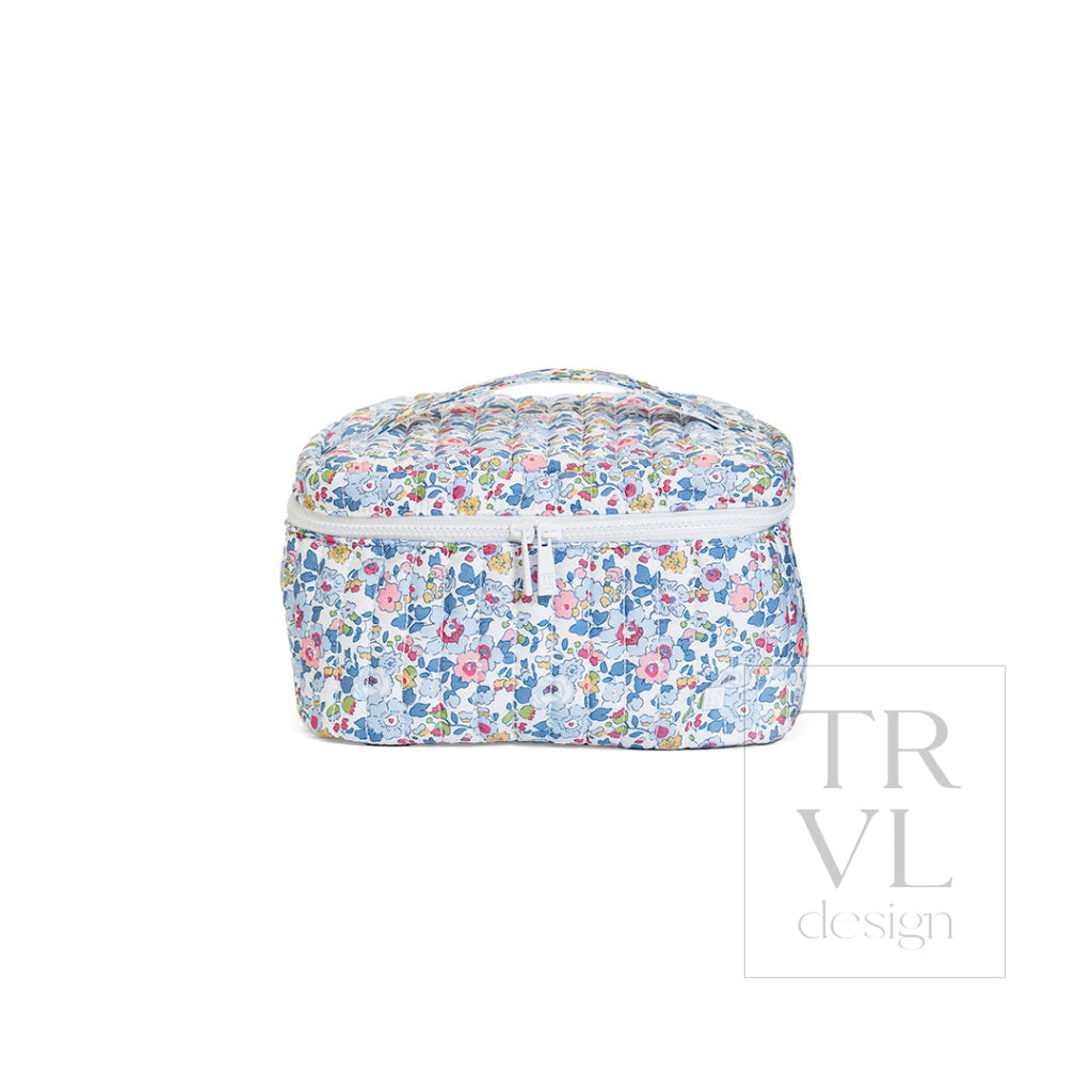 QUILTED TRAIN SET - BRIDGEHAMPTON FLORAL - Cosmetic & Toiletry Bags
