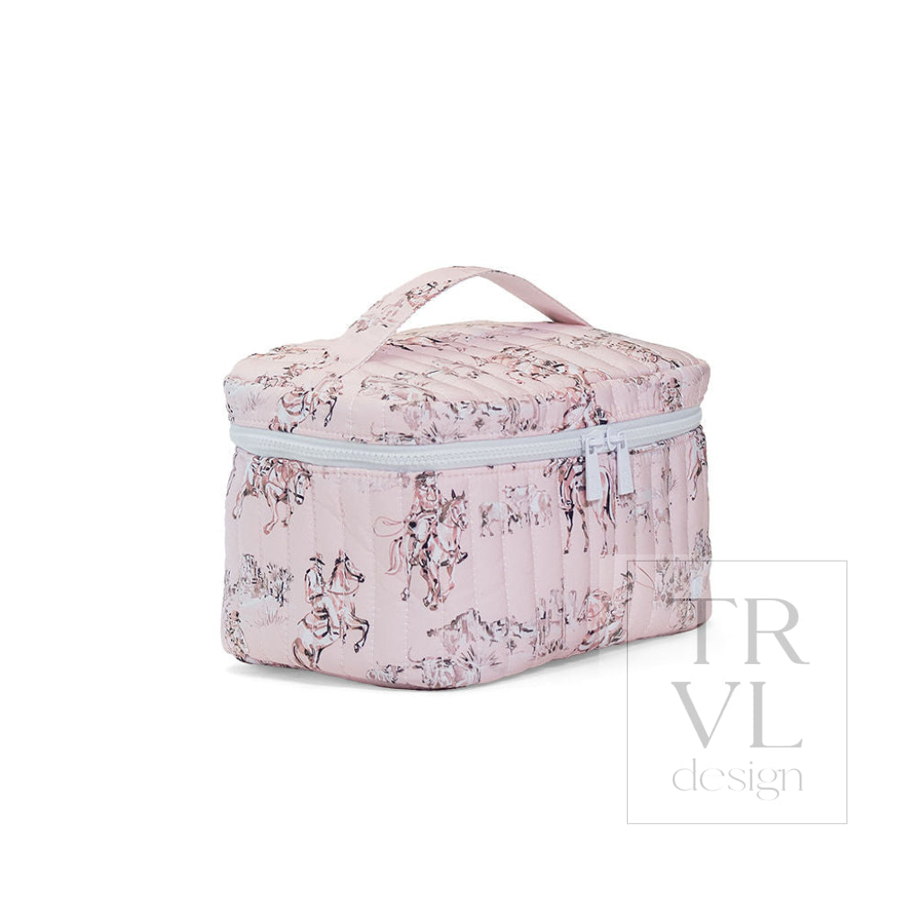 QUILTED TRAIN SET - COWGIRL TOILE - Cosmetic & Toiletry Bags