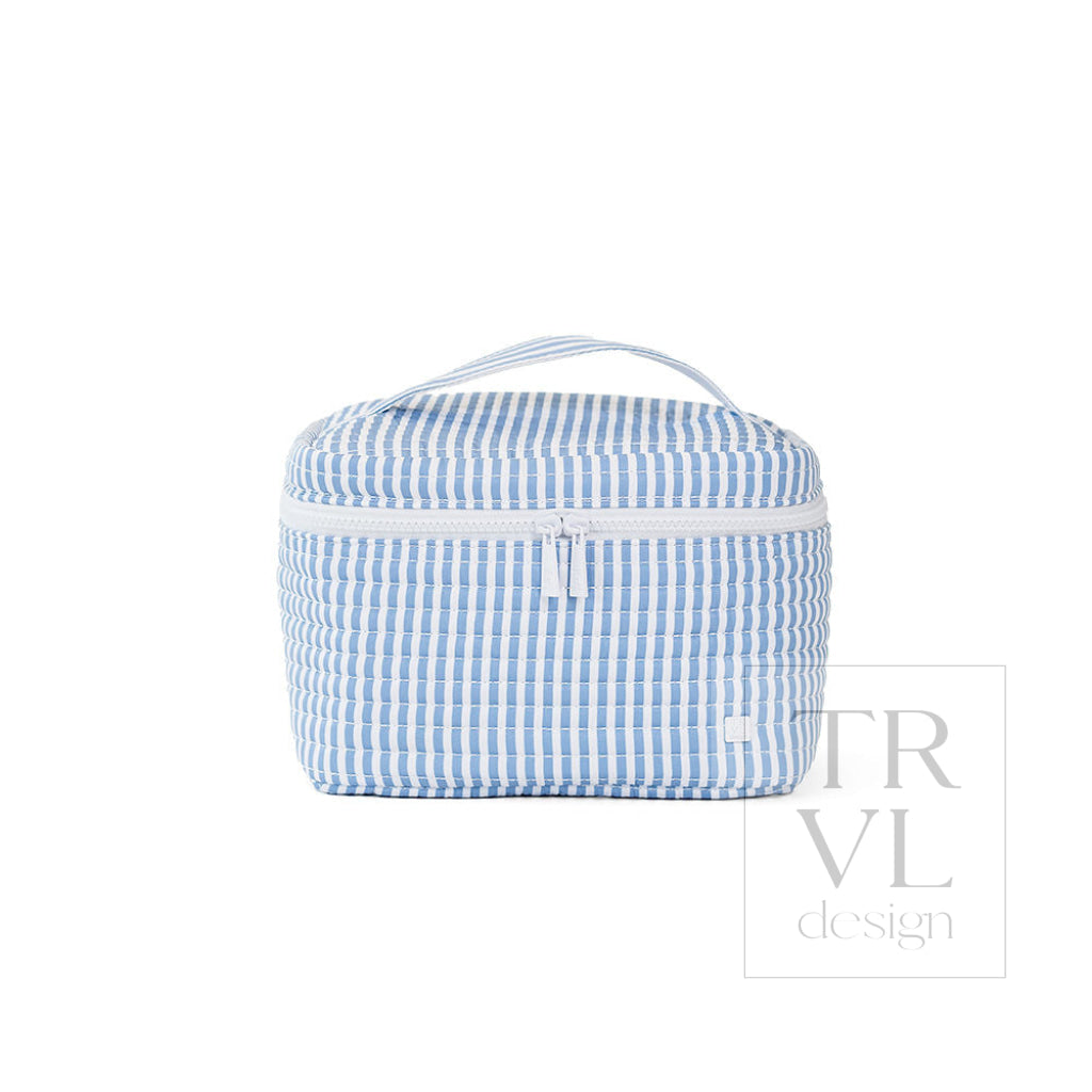 QUILTED TRAIN SET - PIMLICO STRIPE CHAMBRAY - Cosmetic & Toiletry Bags