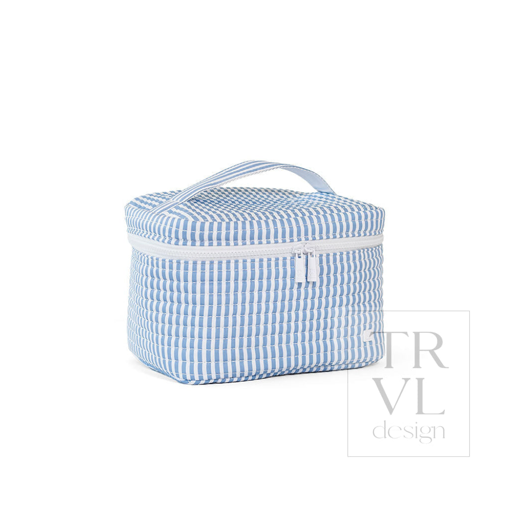 QUILTED TRAIN SET - PIMLICO STRIPE CHAMBRAY - Cosmetic & Toiletry Bags