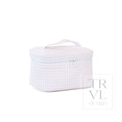 QUILTED TRAIN SET - PIMLICO STRIPE PINK - Cosmetic & Toiletry Bags