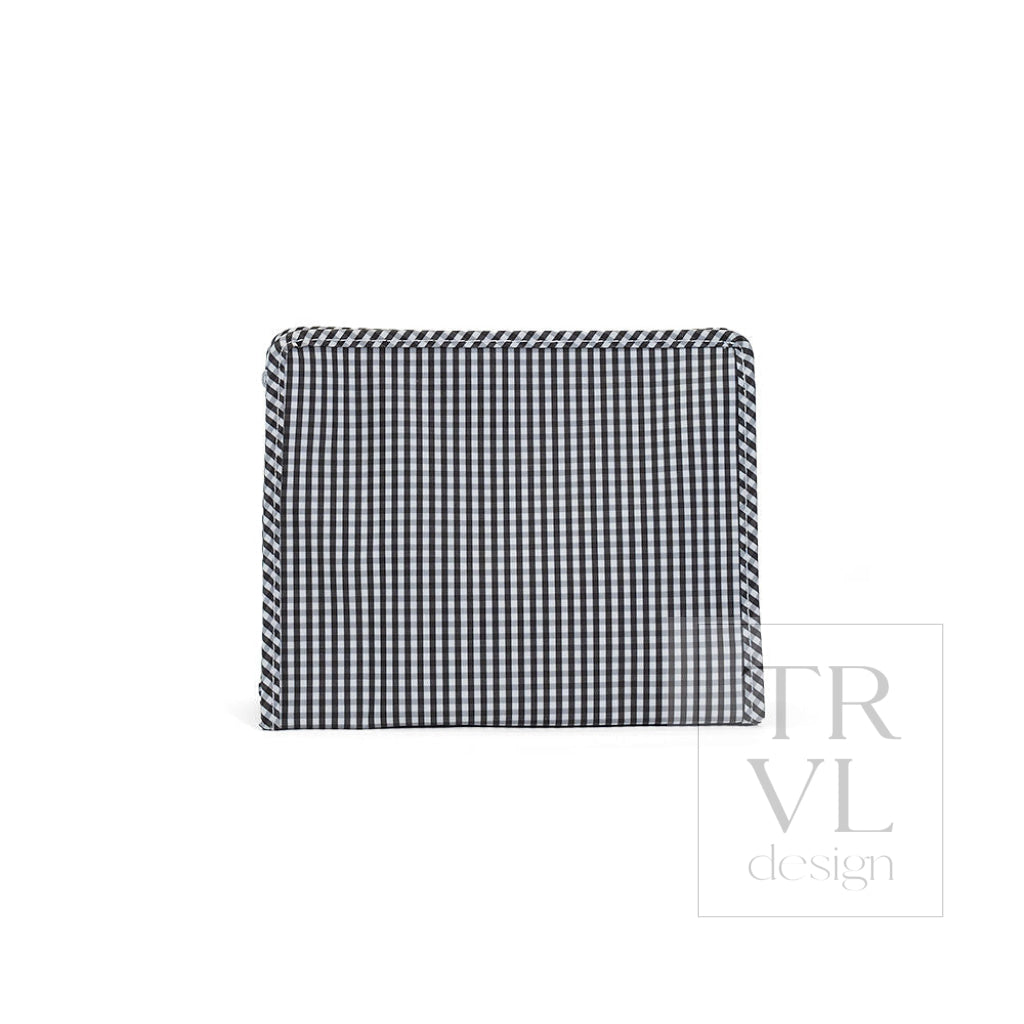ROADIE LARGE - GINGHAM BLACK - Travel Pouches