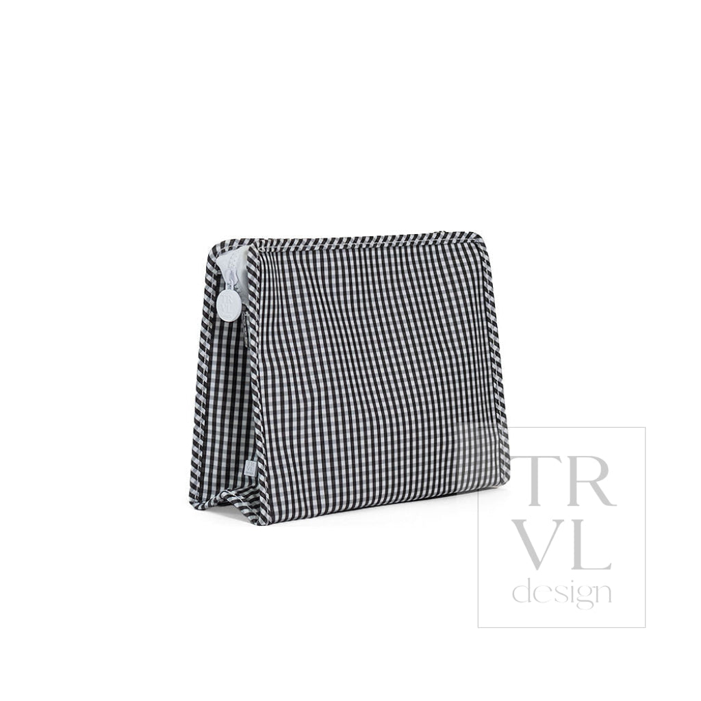 ROADIE LARGE - GINGHAM BLACK - Travel Pouches