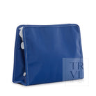 Roadie Large - Coated Canvas Blue Bell Zip Pouch