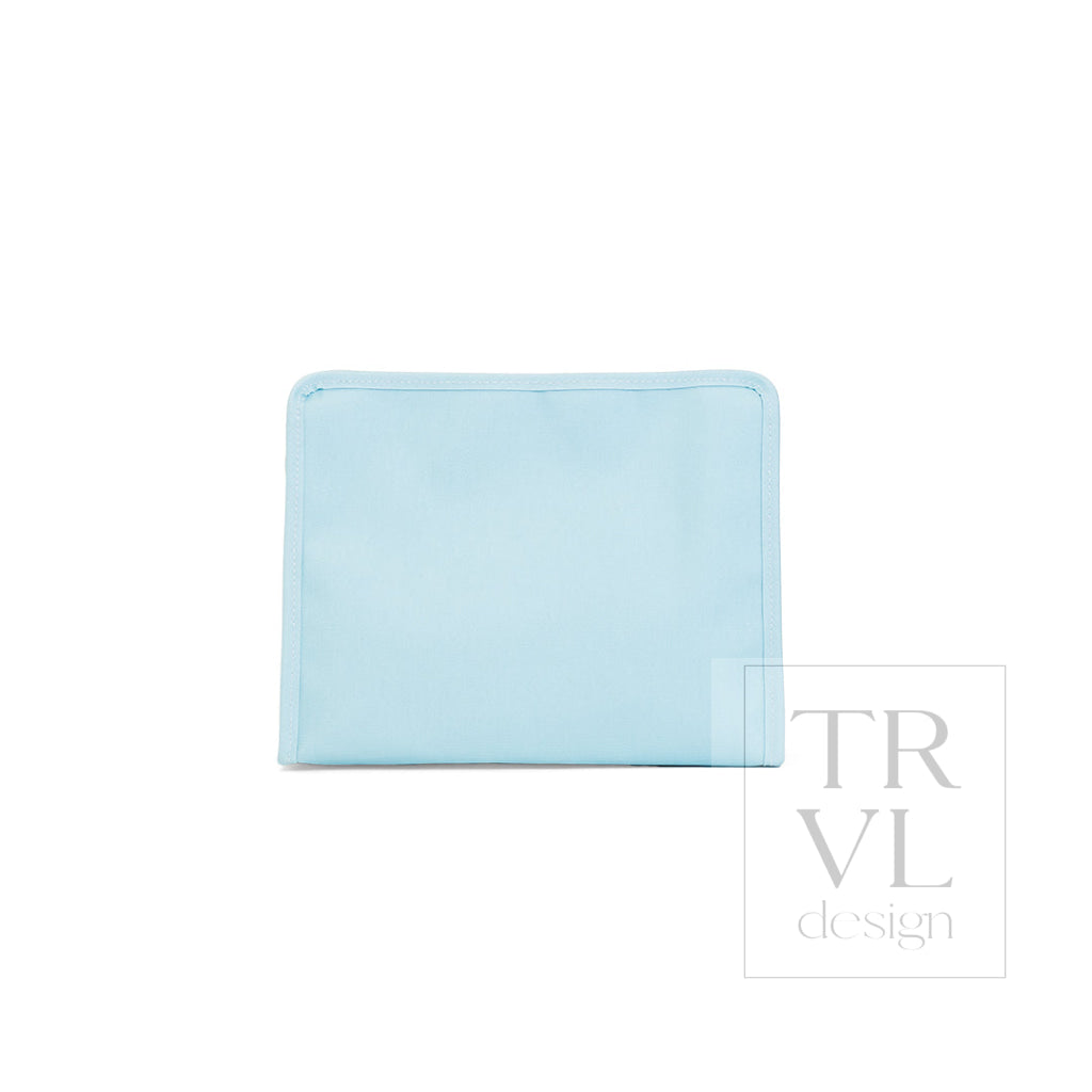 ROADIE LARGE Zip Pouch - COATED CANVAS LAKE BLUE - Travel Pouches