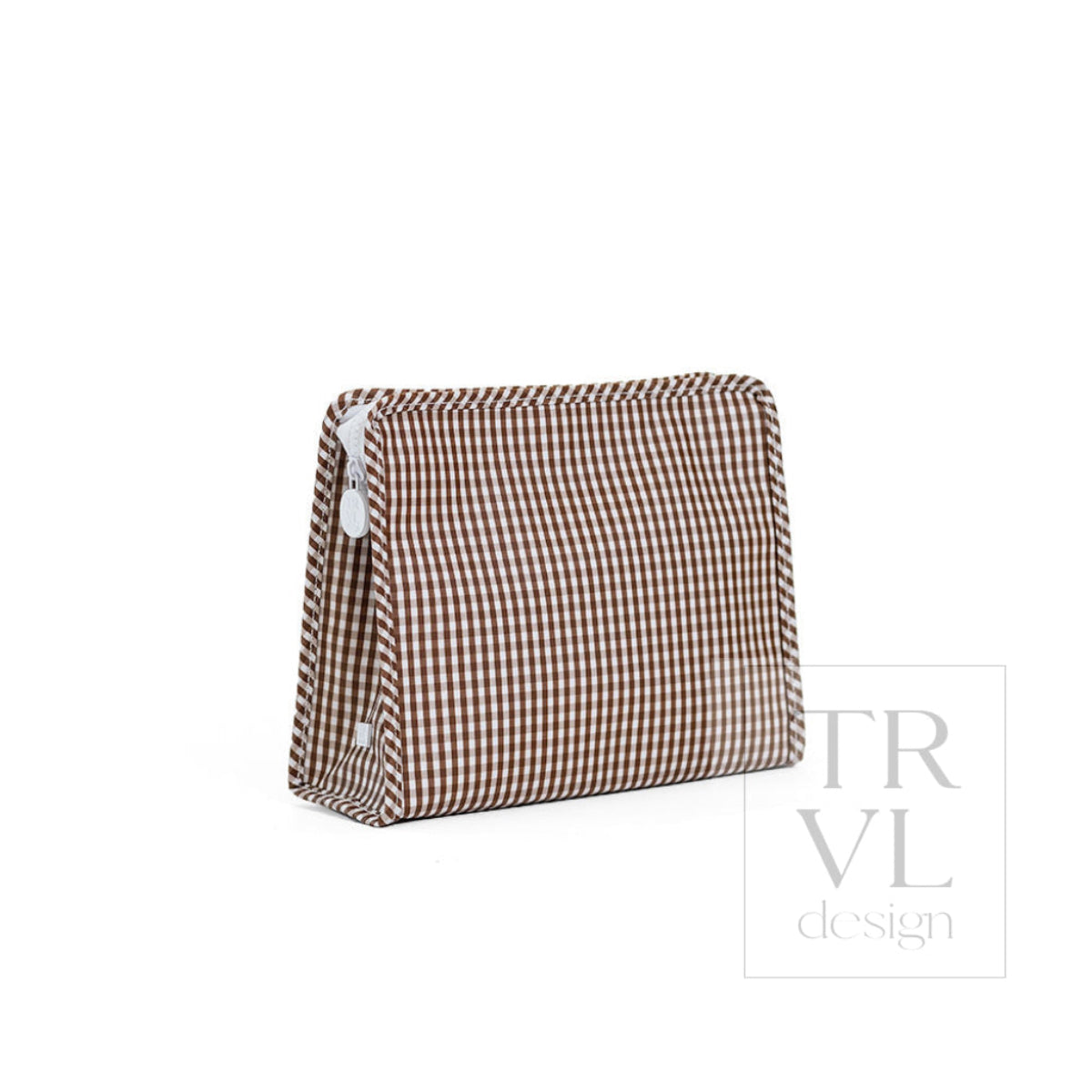 ROADIE LARGE Zip Pouch - GINGHAM COCO - Travel Pouches