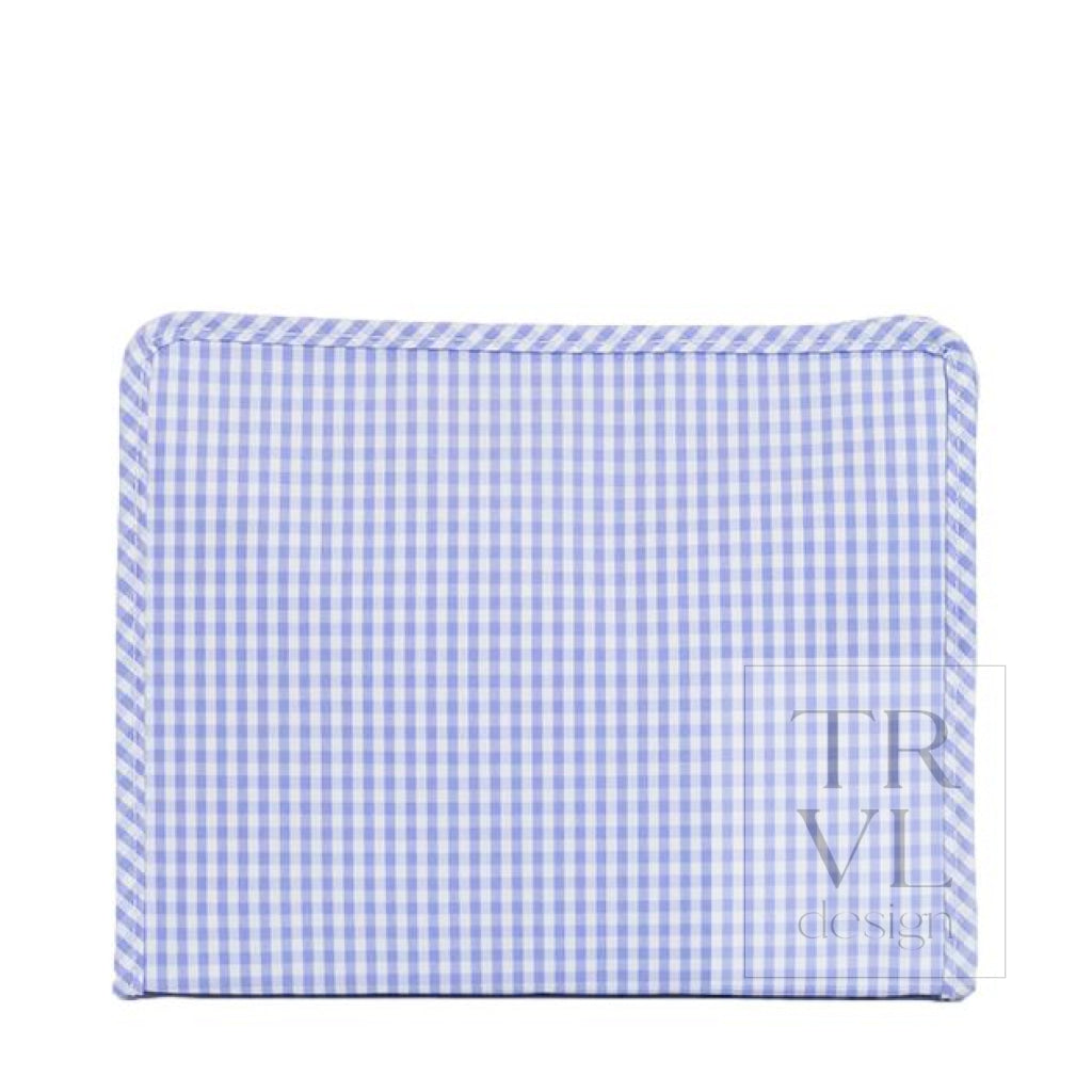 ROADIE LARGE Zip Pouch - GINGHAM LILAC - Travel Pouches
