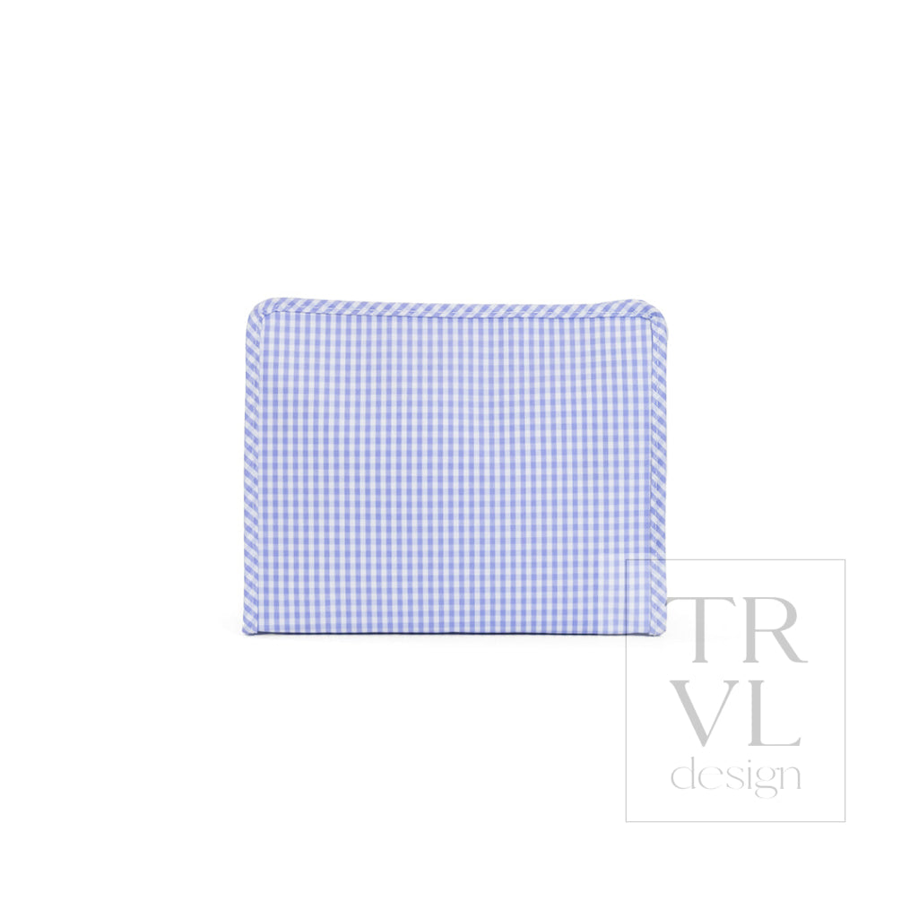 ROADIE LARGE Zip Pouch - GINGHAM LILAC - Travel Pouches