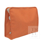 ROADIE LARGE Zip Pouch - GINGHAM ORANGE - Travel Pouches